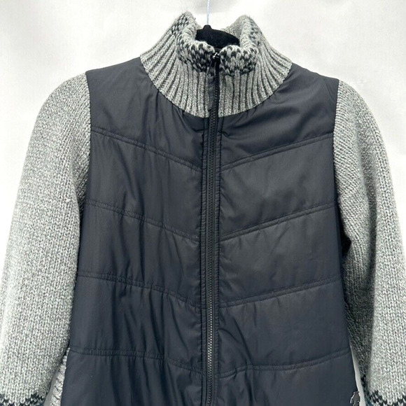 Descente Fair Isle Knit Jacket Insulated Womens XS Winter Active Outdoor Preppy - Picture 2 of 9